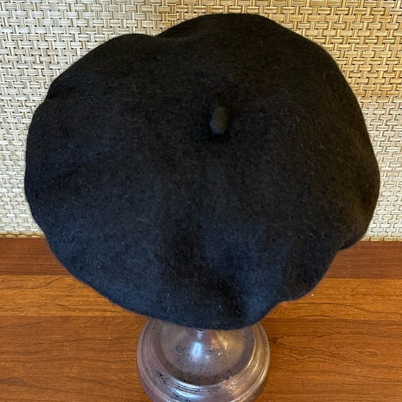 VTG 2000s Black 100% Wool Basque Beret - Picture 6 of 6